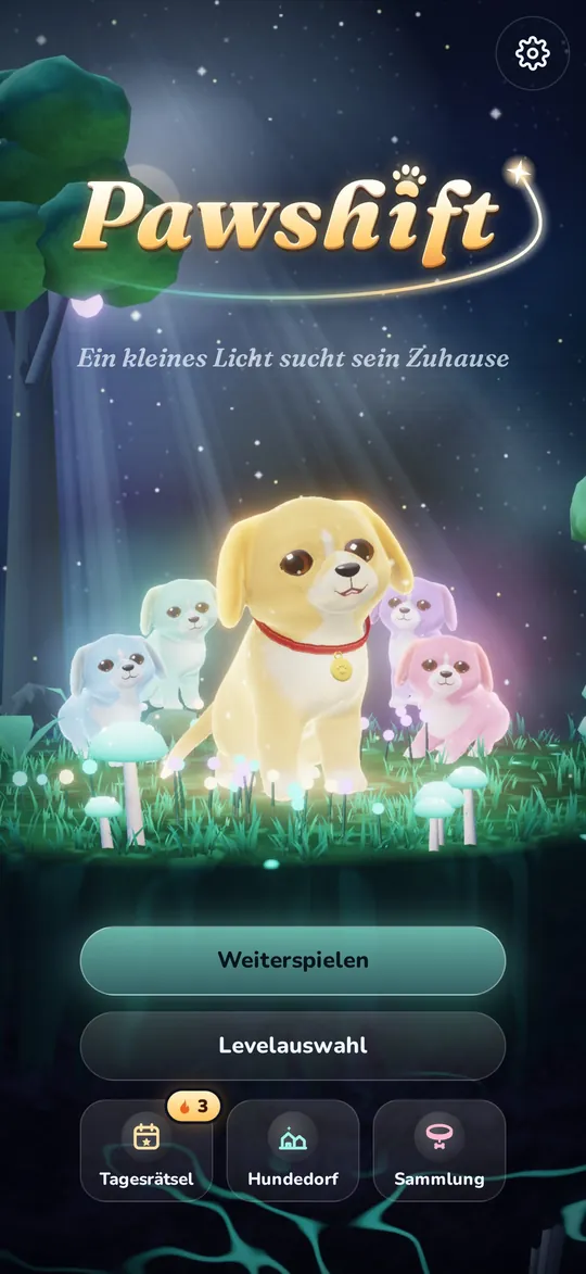Titelbild: der kleine Lichthund im Glimmwald