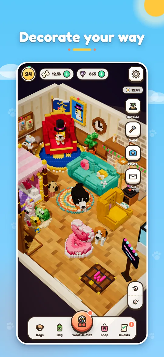 Decorating Bello's house